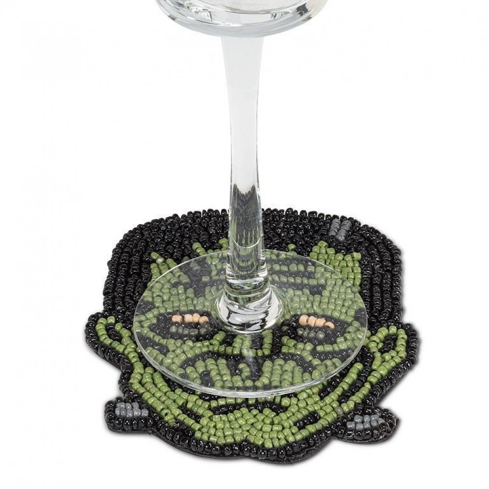 AB-50-HAUNT-CSTR-10 Frankenstein Beaded Coaster