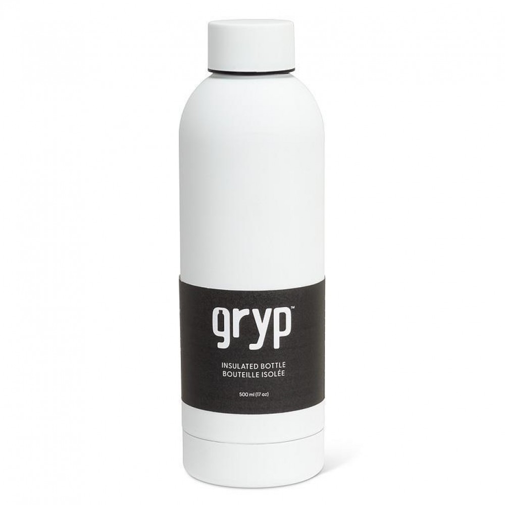 AB-27-GRYP-003-WHT Soft Touch Thermal Bottle