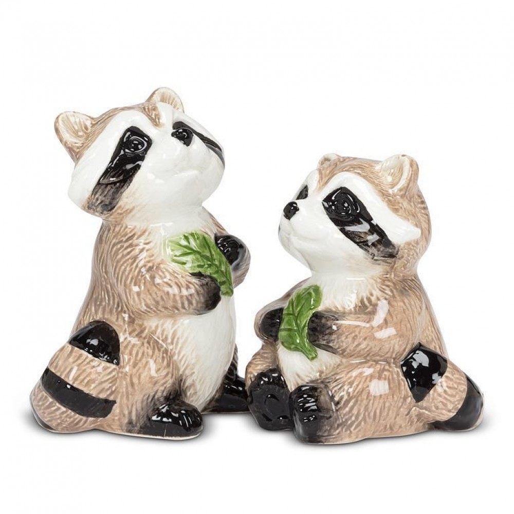 AB-27-ZOOLIFE-5109 Raccoons Salt & Pepper Shaker