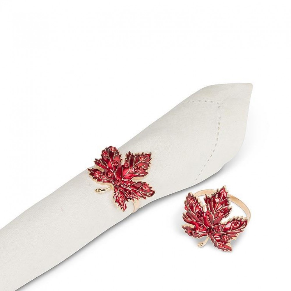AB-27-BLING-390-RING Maple Leaf Napkin Ring