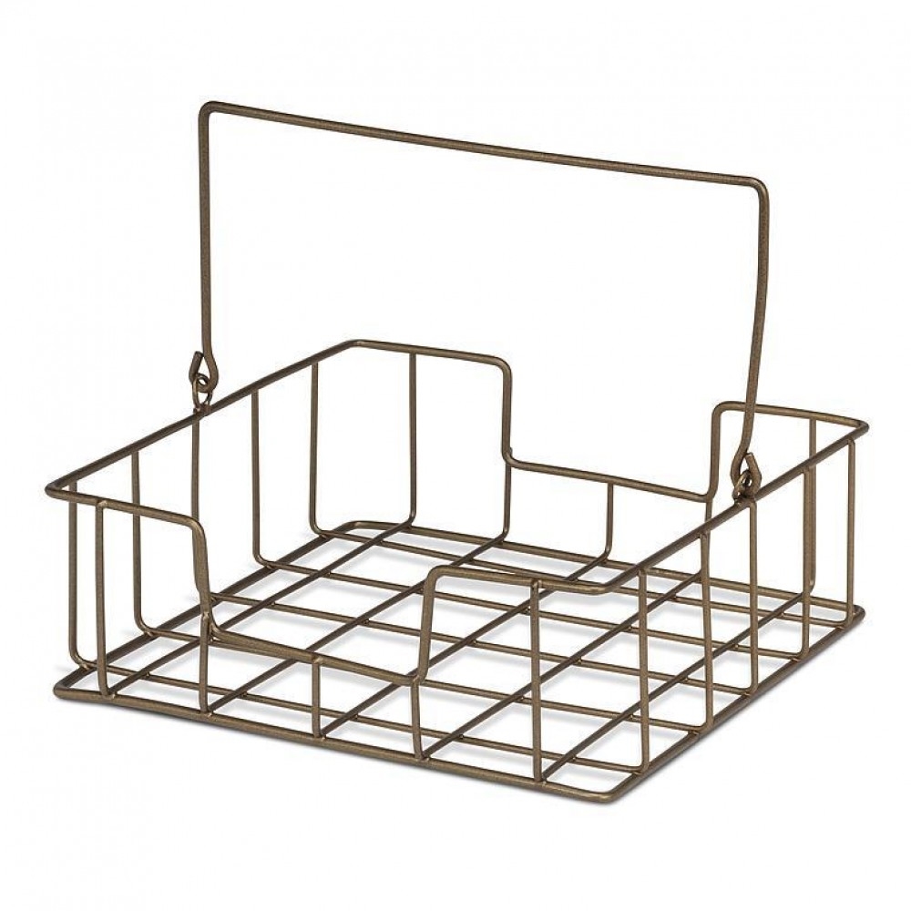 AB-54-NETWORK-23 Handled Gold Color Finish Napkin Holder