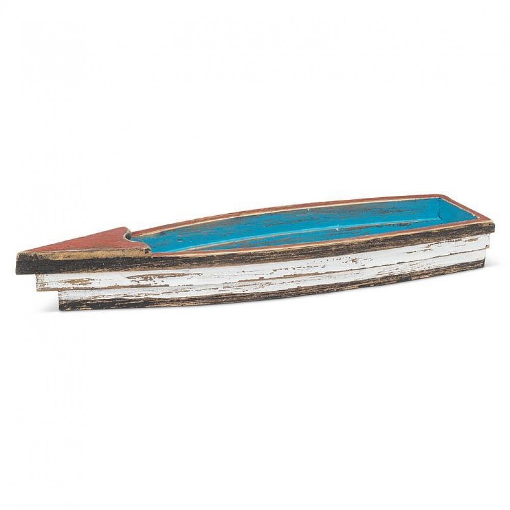 AB-27-SHORELINE-708 Medium Rustic Boat Figurine