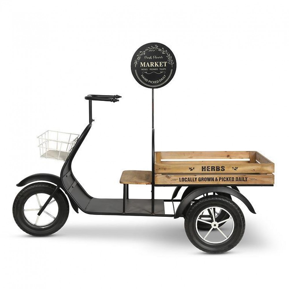 AB-27-MERCATO-252 Tricycle Flower Cart Plant Stand