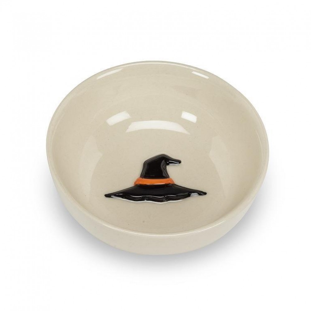 AB-27-SMIDGEN-HAT Mini Bowl With Witch'S Hat