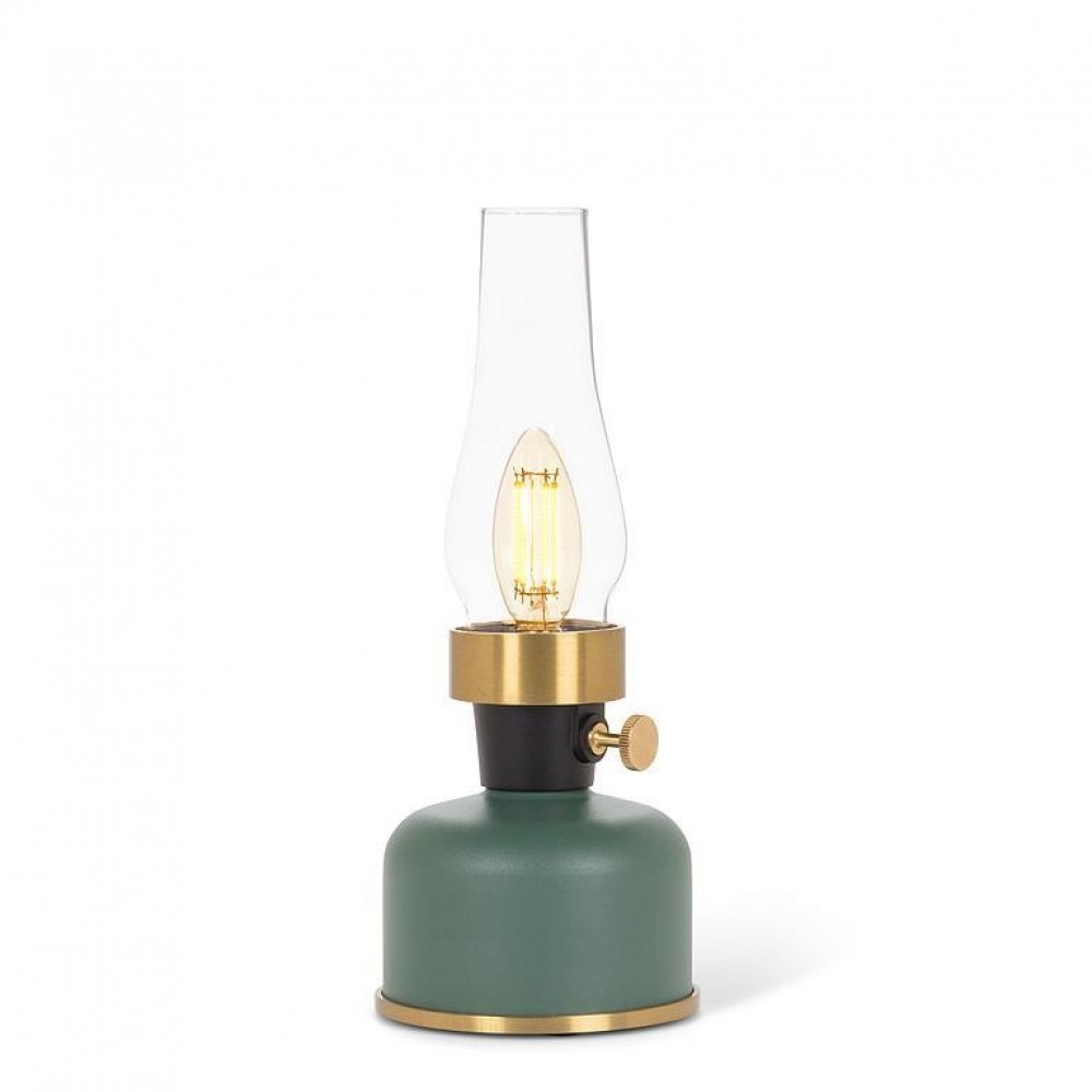 AB-27-LAMPLITE-315-GRN Small Led With Chimney Green Lantern Shaped Lamp