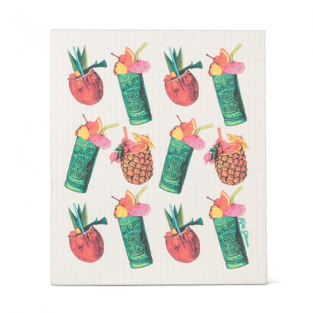 AB-20-ASD-TIKI Tiki Drinks Dishcloth