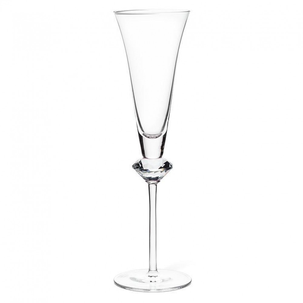AB-27-KARAT-FLUTE-CLEAR Crystal In Stem Flute Glass