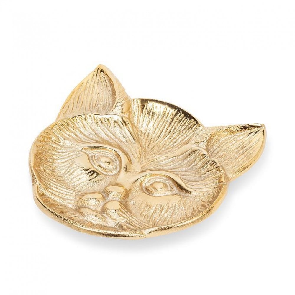 AB-30-BULLION-087 Flat Cat Face Trinket Holder