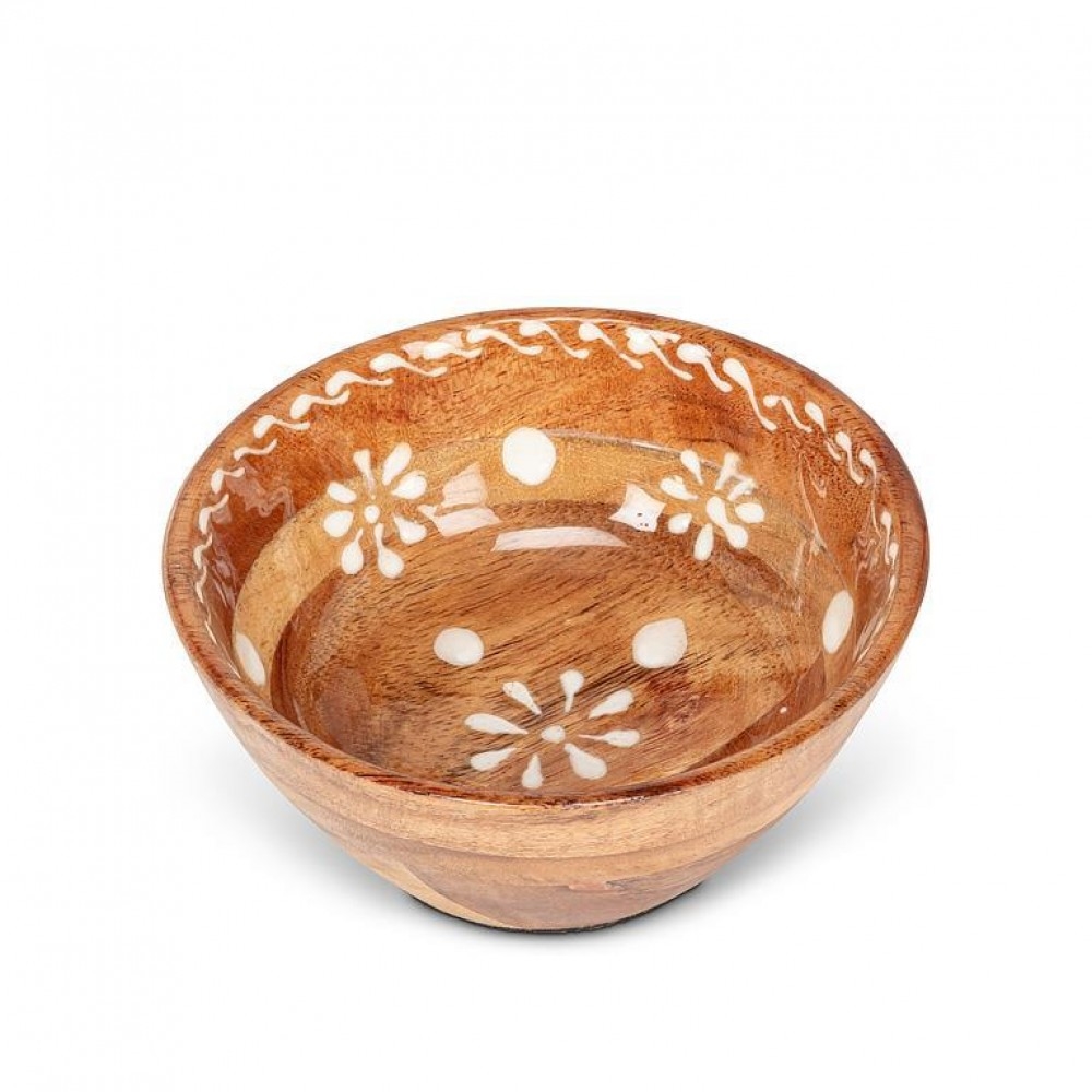 AB-58-FOLKLORE-02-SM Small With Dot And Flower Pattern Bowl