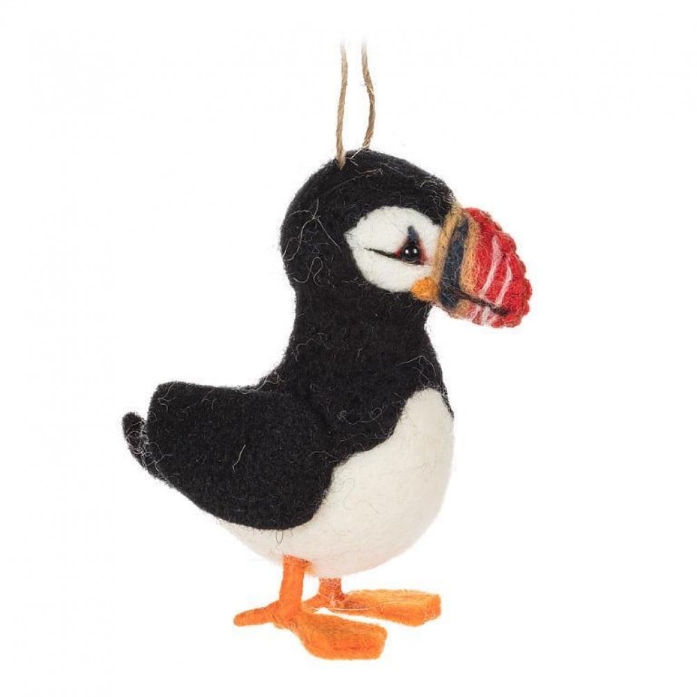 AB-27-MERINO-038 Puffin Ornament
