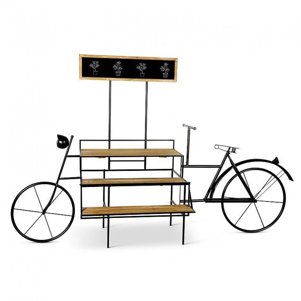AB-27-MERCATO-377 Bicycle With Folding Triple Shelf Plant Stand