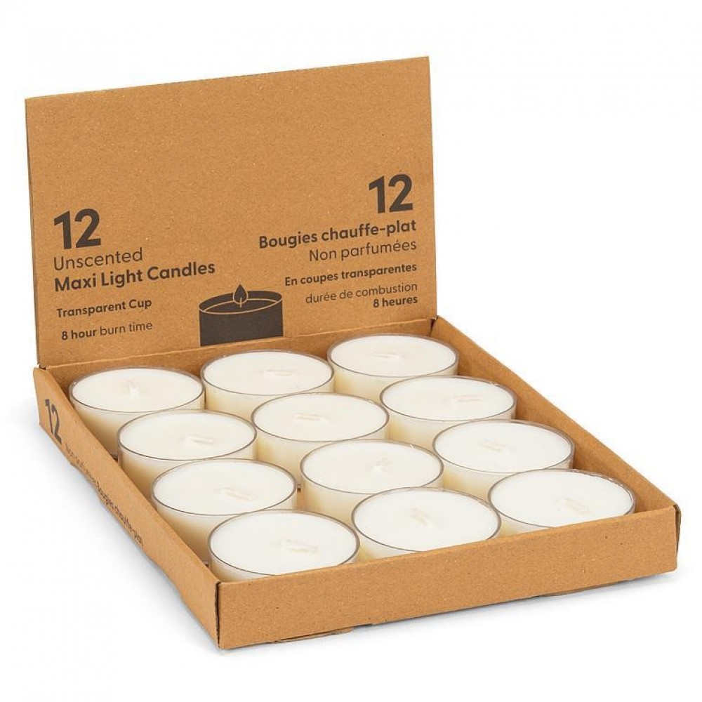 AB-31-ESSENTIAL-103 Set Of 12 Maxilite Tealight Candles