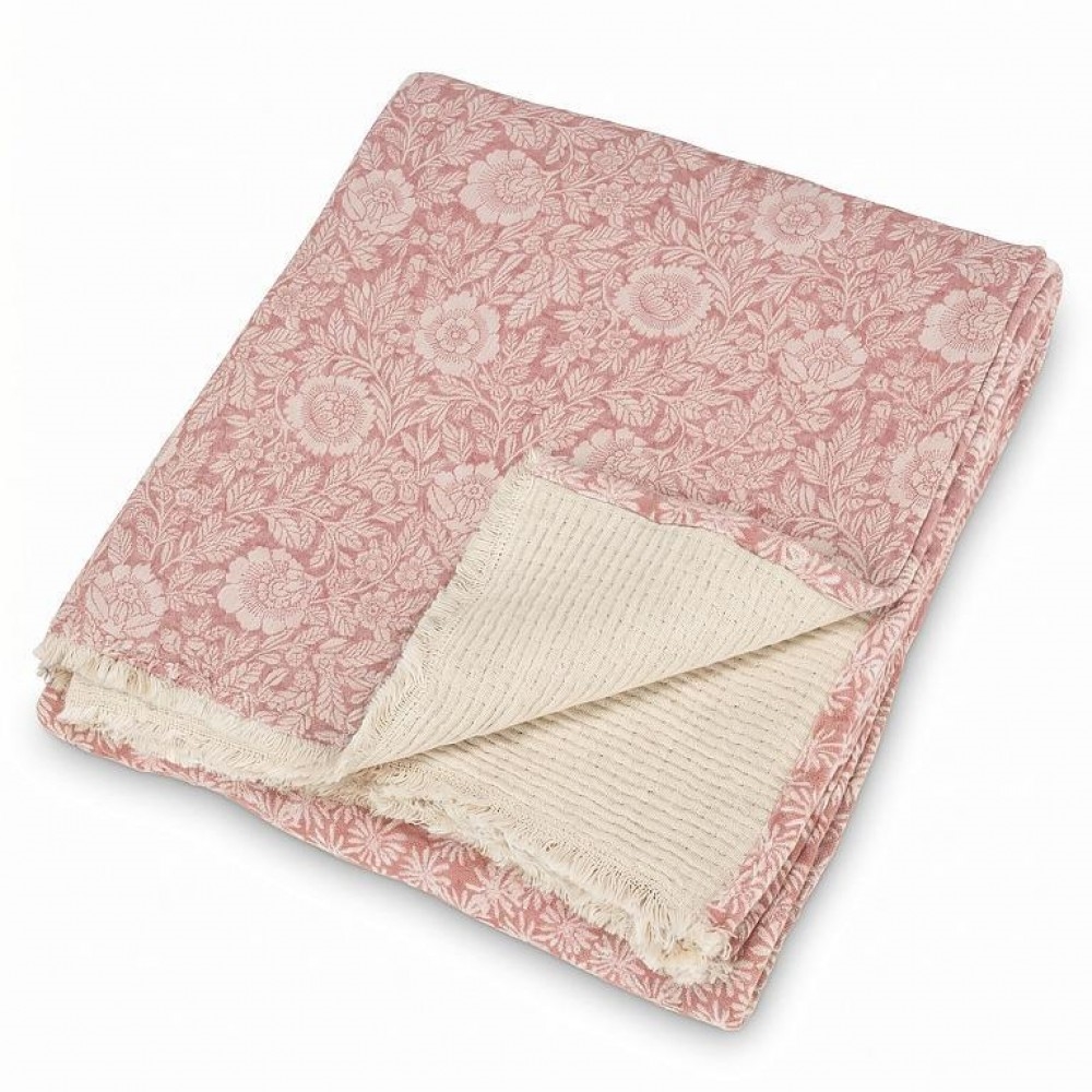 AB-95-ELIZA-5060 Rose Jacquard Pattern Throw