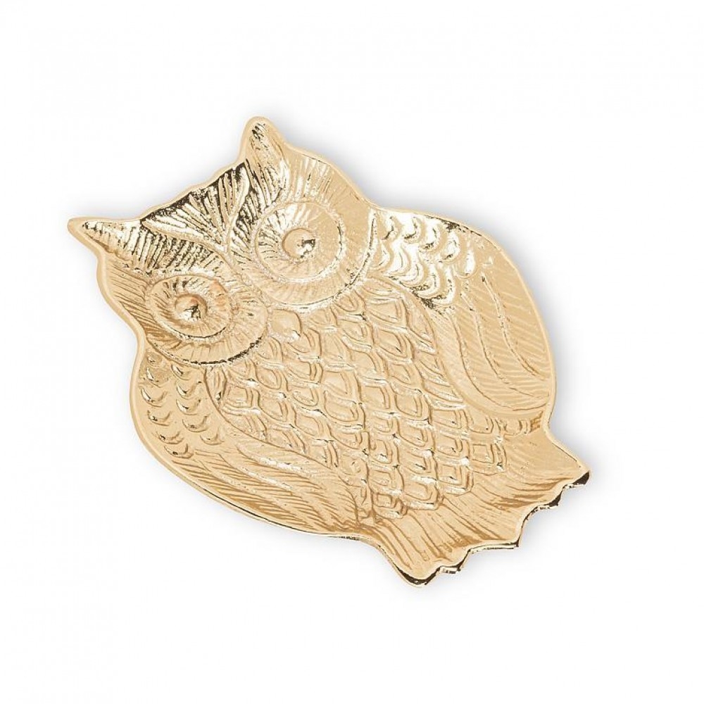 AB-51-GILD-052 Wise Owl Flat Trinket Holder