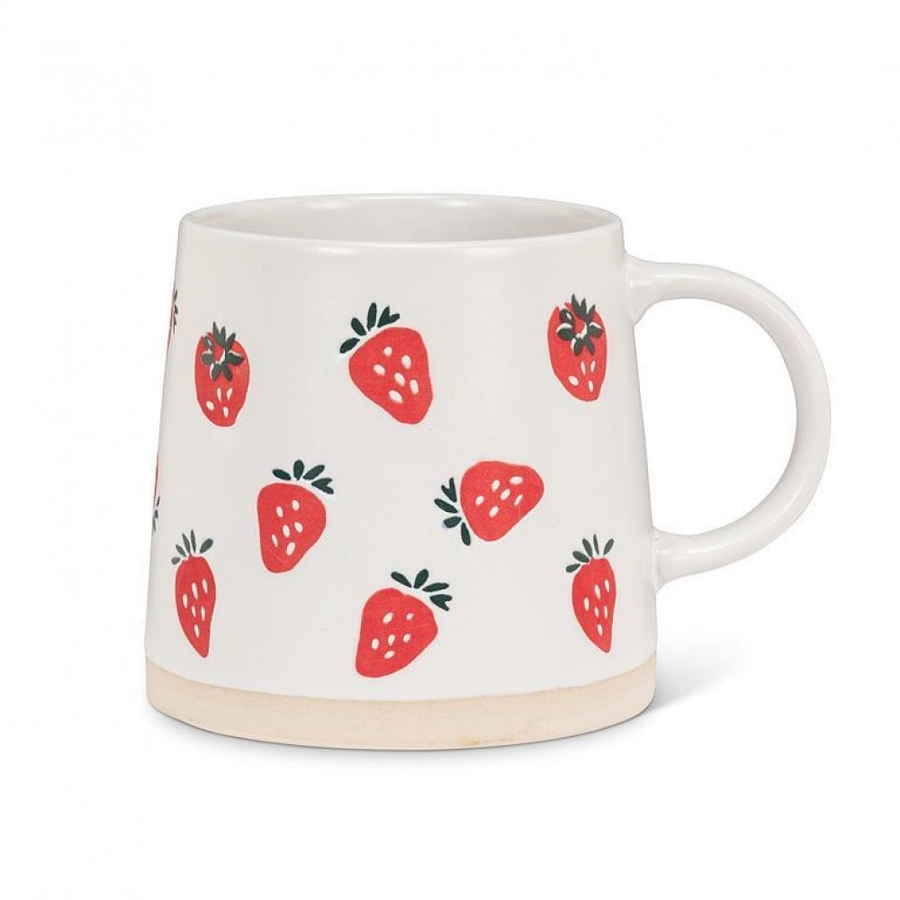 AB-27-ARTISAN-124 Wide Base With Strawberries Mug