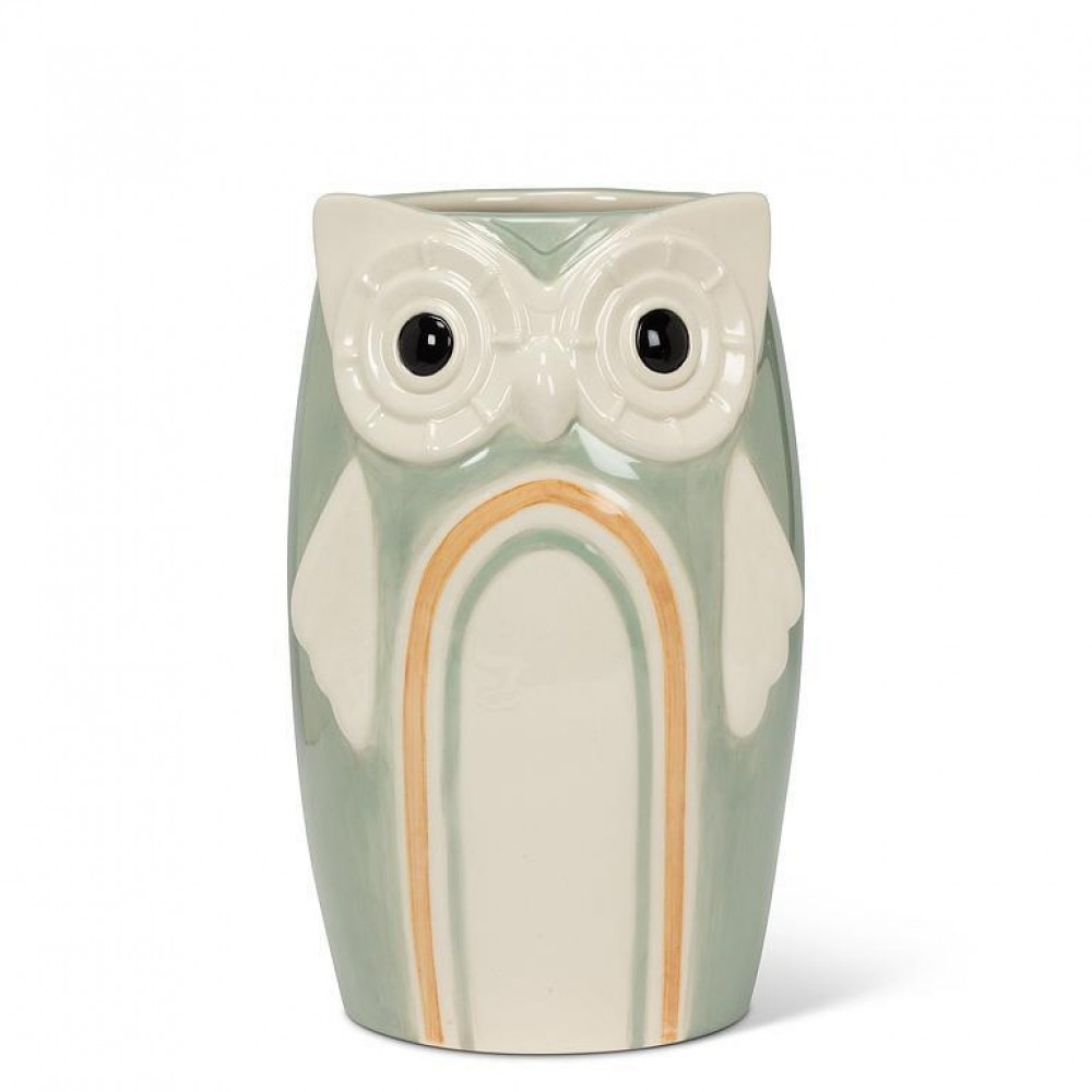 AB-27-BOHEMIAN-BLU Rainbow Owl Vase