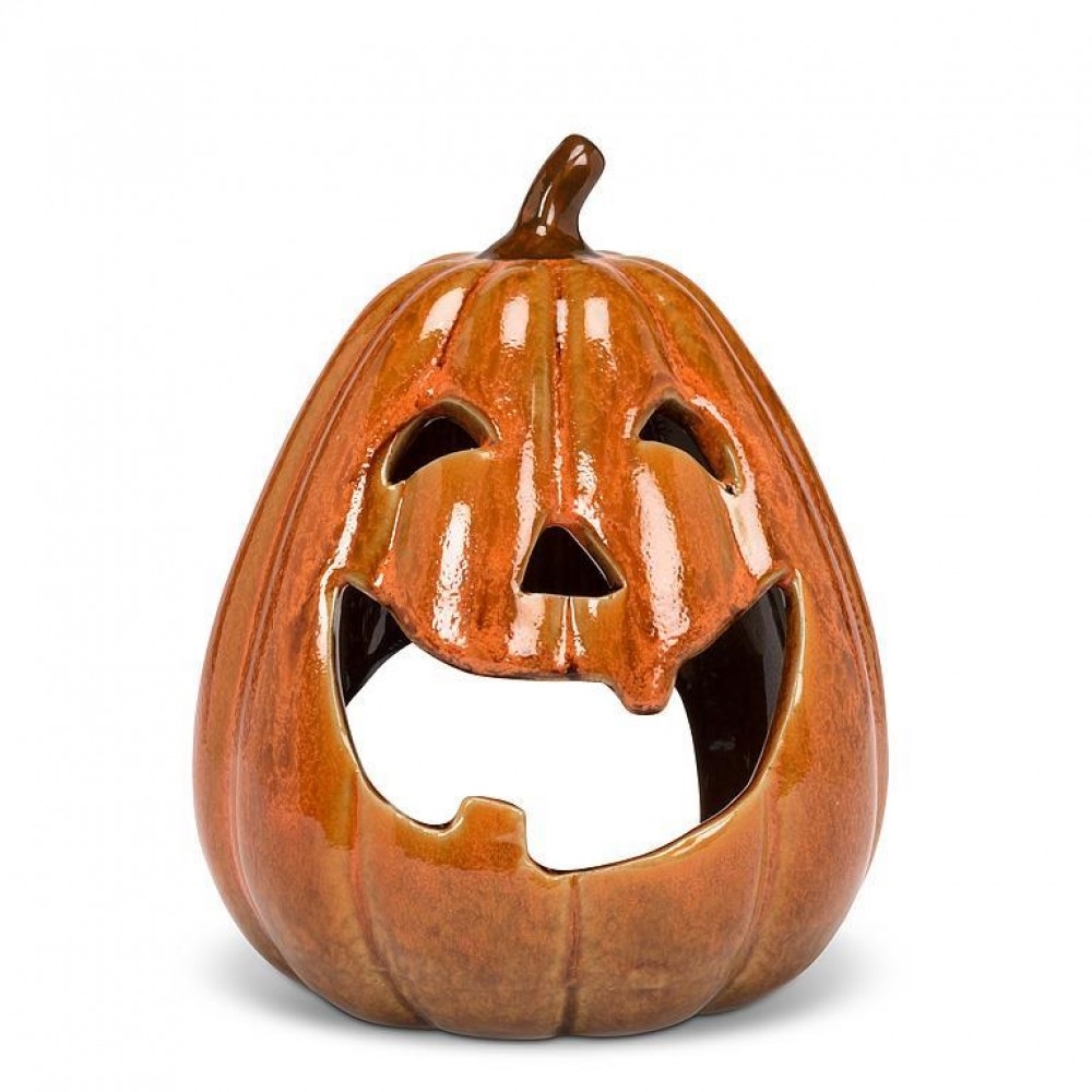 AB-27-JACK-31-ORG Tall Jack O'Lantern Candle Holder