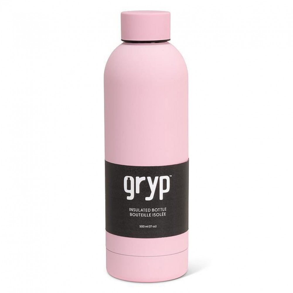 AB-27-GRYP-003-PNK Soft Touch Thermal Bottle