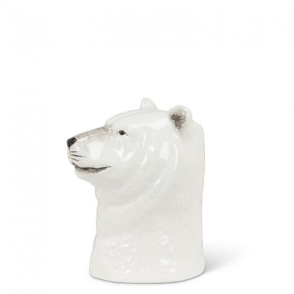 AB-27-WILDLIFE-1814 Polar Bear Head Bud Vase
