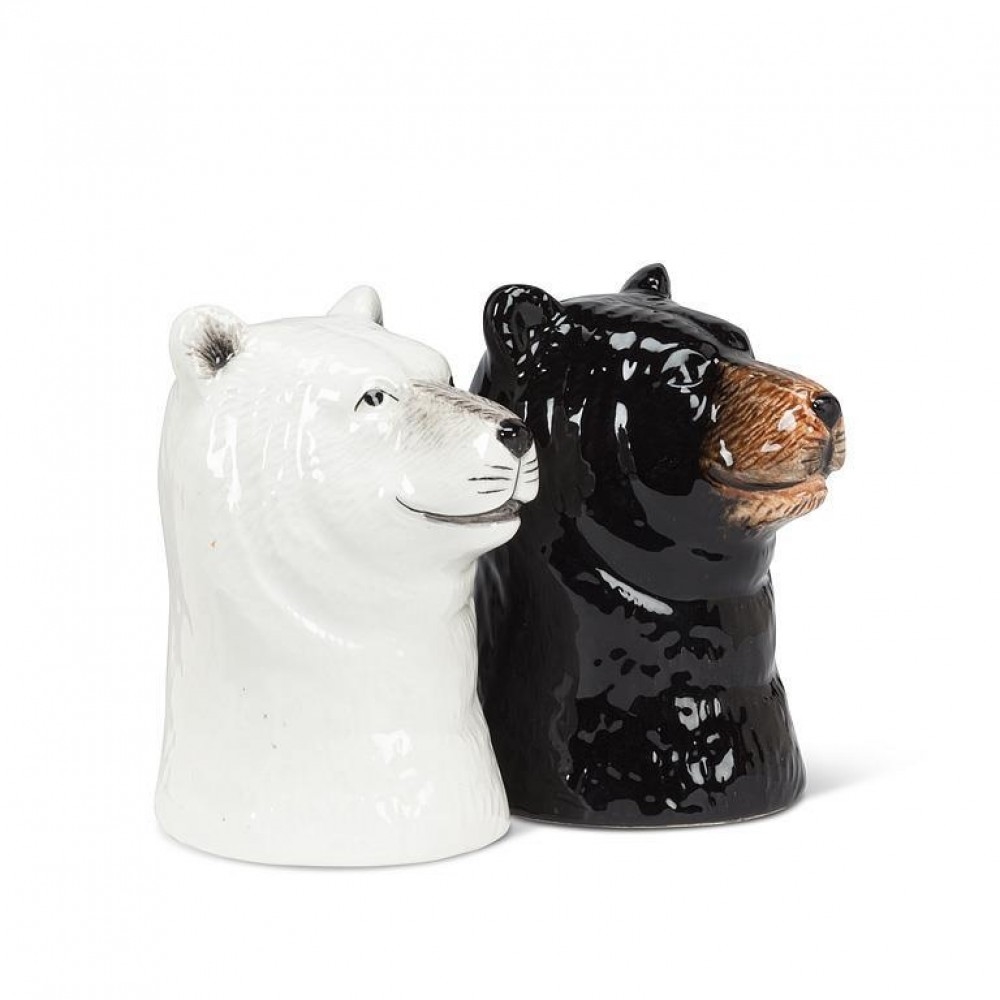 AB-27-ZOOLIFE-1813 Black Bear And Polar Bear Salt & Pepper Shaker