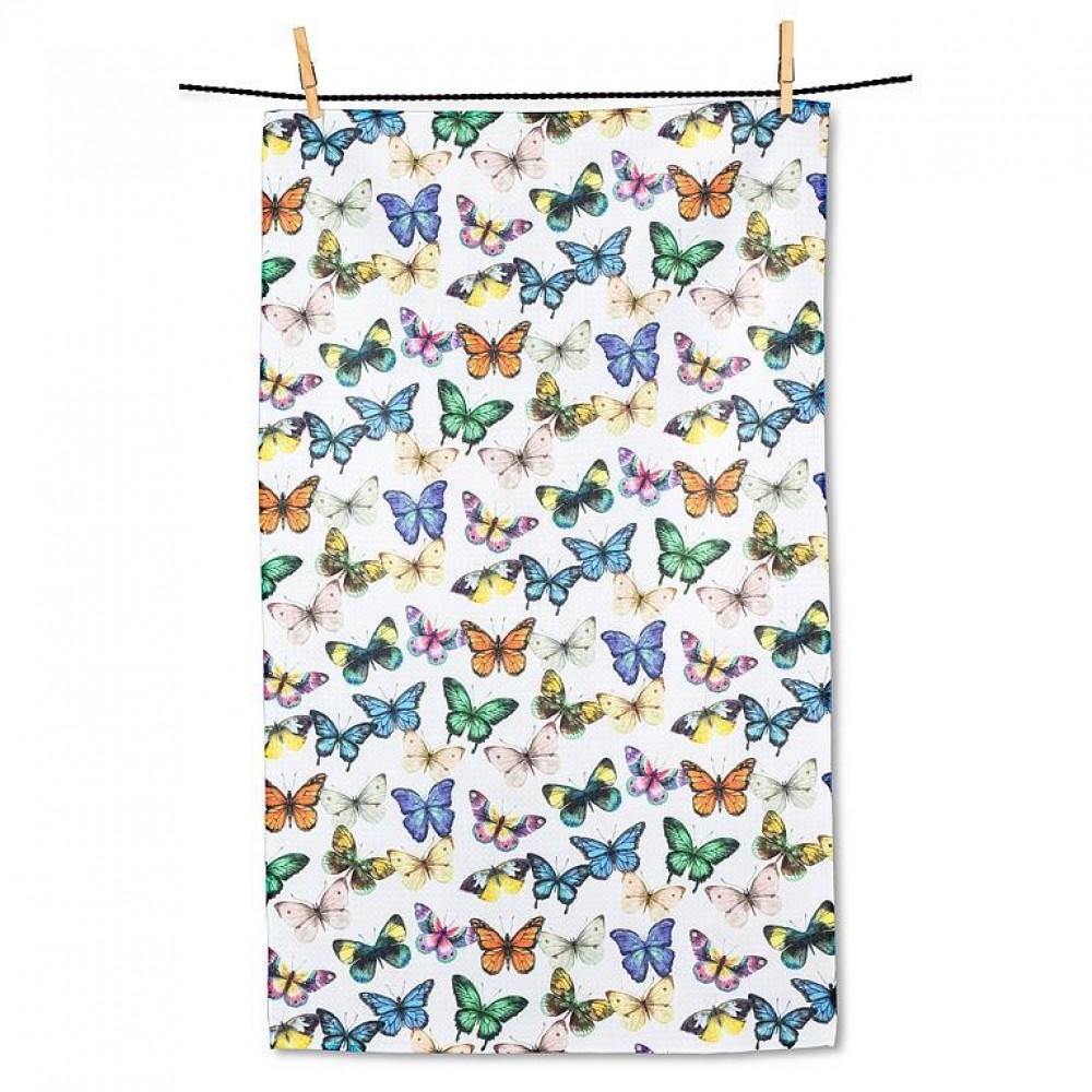 AB-20-RENU-BFLY Butterflies Double Sided Tea Towel