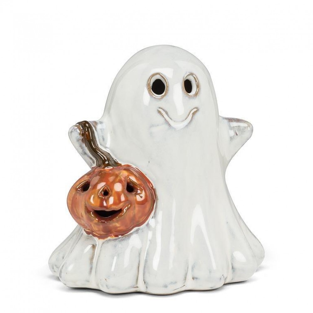 AB-27-BOO-14 Small Ghost With Jack O'Lantern