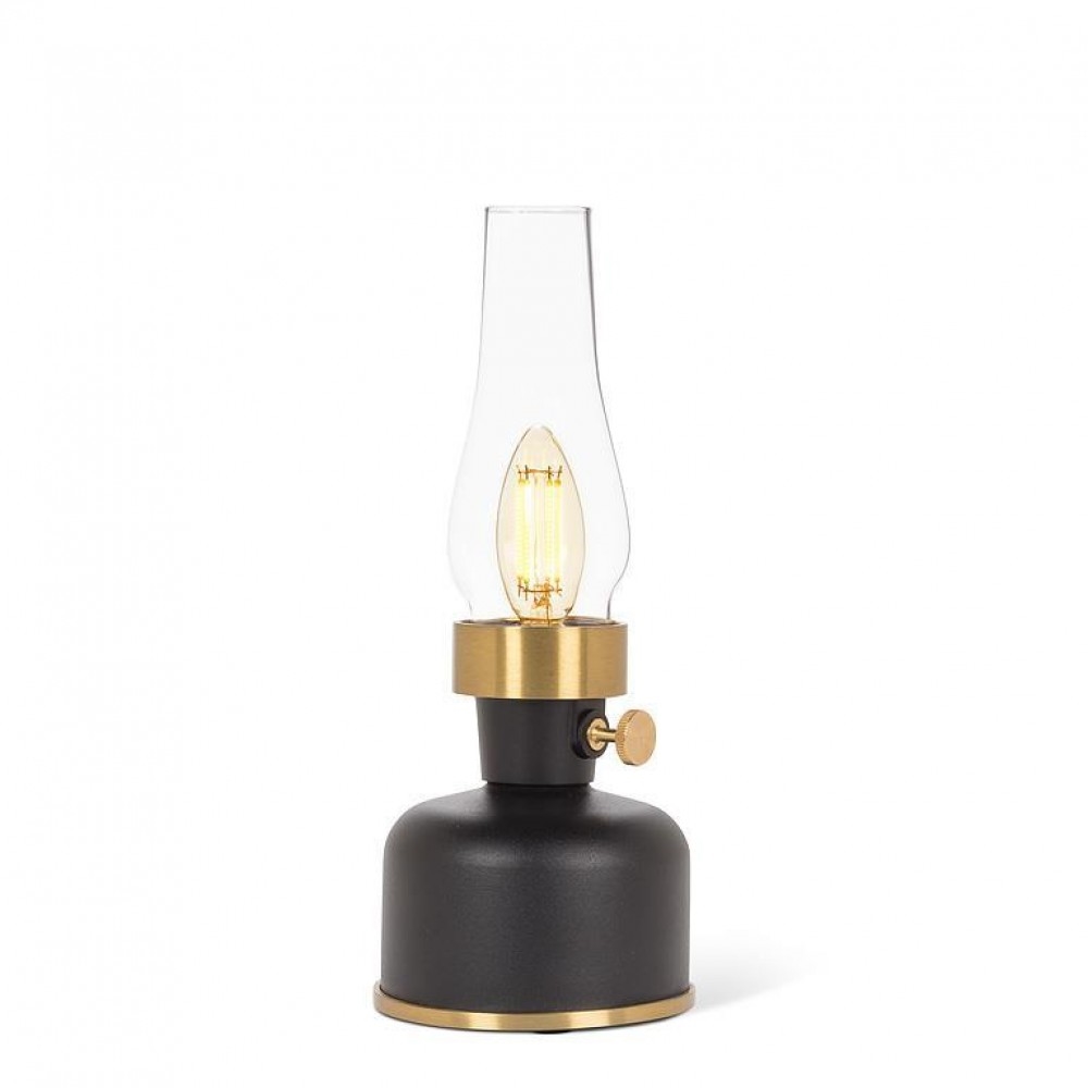 AB-27-LAMPLITE-315-BLK Small Led With Chimney Lantern Shaped Lamp