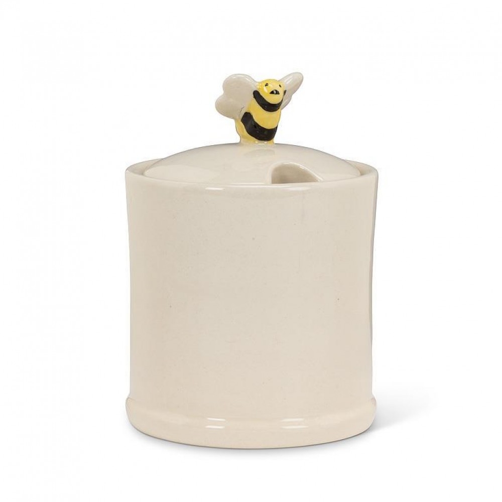 AB-27-DOLLOP-BEE Covered With Bee Knob Jam Jar