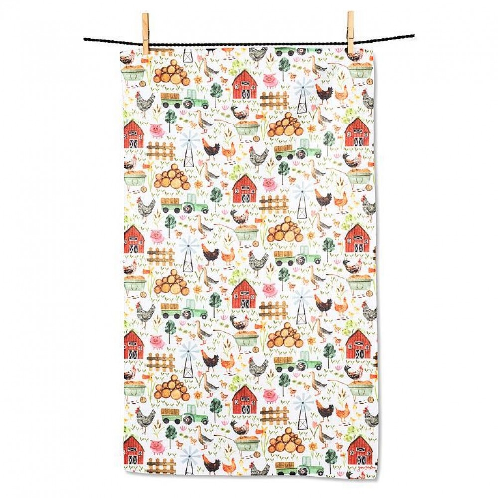 AB-20-RENU-MACDONALD Barnyard Images Tea Towel