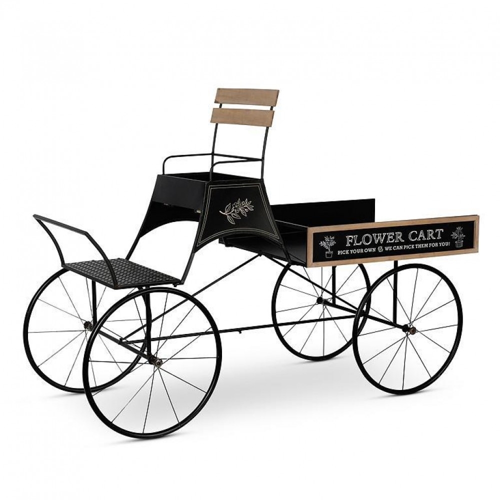 AB-27-MERCATO-358 Extra Large Vintage Wagon Plant Stand