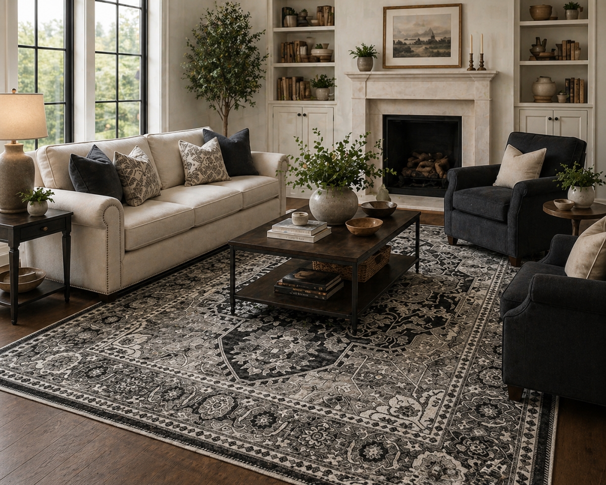 VA-AUR-23-1478 2 ftx 3ft  Rug Aura Washable Spill Proof Area Rug