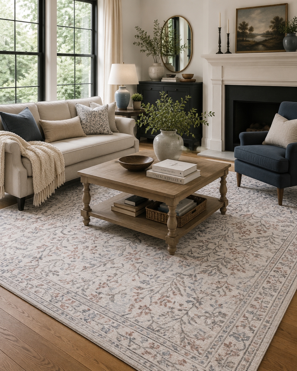 VA-BLO-91-B7 9ft x 12ft Rug Bloome Soft Indoor Area Rug