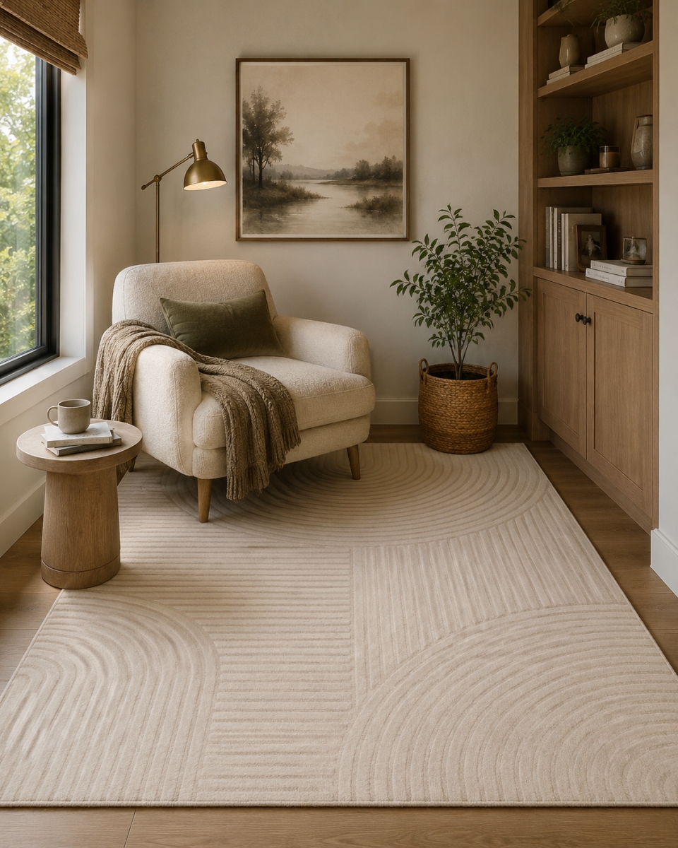 VA-ELI-23-71 2 ftx 3ft  Rug Elio Soft Stripes And Arches Rug