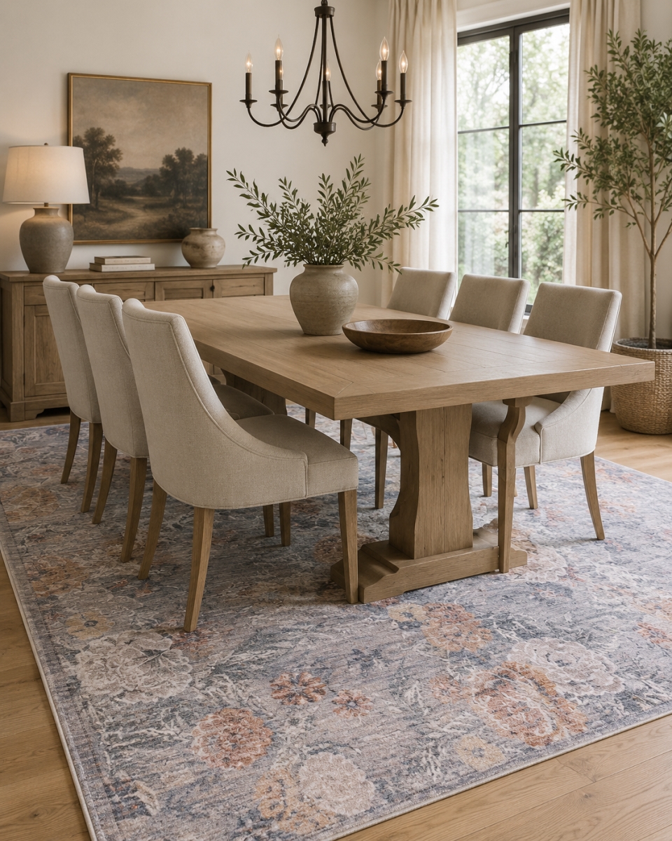 VA-BLO-58-B1 5ft3' x 7ft6' Rug Bloome Soft Indoor Area Rug