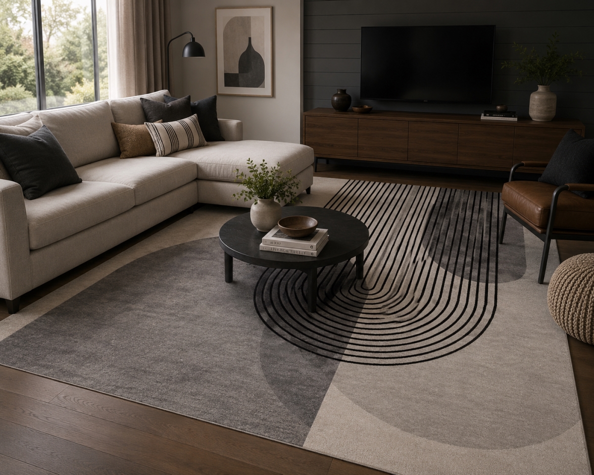 VA-PPL-57-1019 5ft x 7ft Rug Sparx -Arches Pattern Rug
