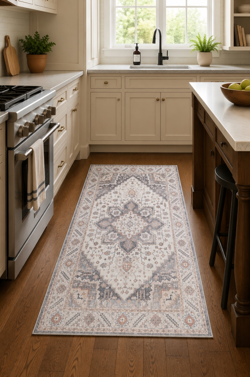 27' x 45' Rug Touch -Floral Center And Patterned Rug