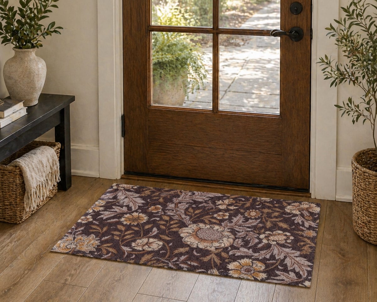 VA-MATO-2436-501 2 ftx 3ft  Doormat Matologie Floral Pattern Doormat