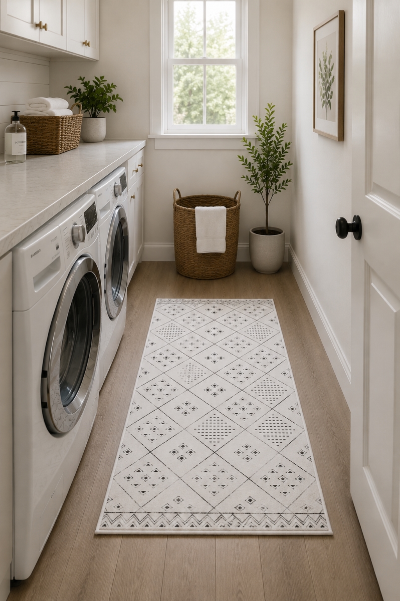 VA-TOU-79-116 7ft x 9ft Rug Touch -Diamonds And Patterns Rug