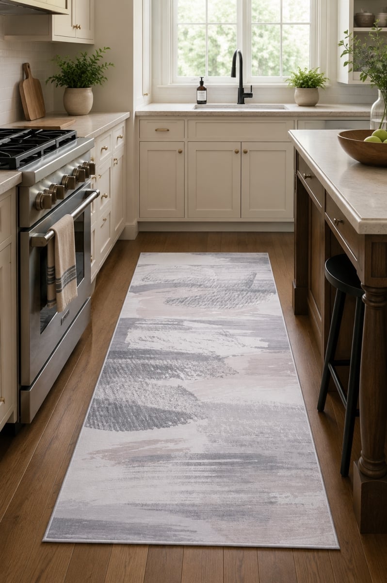 VA-TOU-79-115 7ft x 9ft Rug Touch -Striped Splashes Rug