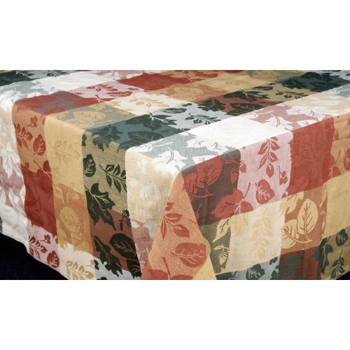 60 x 86 in. Oval Table Cloth, Oak Cyprus