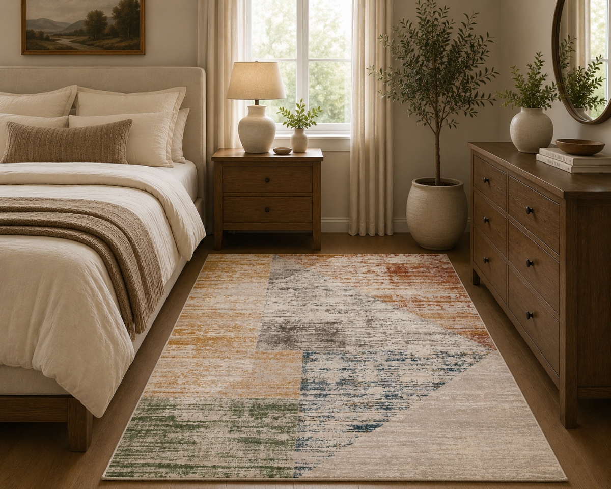 VA-KOP-91-68 9ft x 12ft Rug Kopfkino-Geometric Patterned Soft Indoor Rug