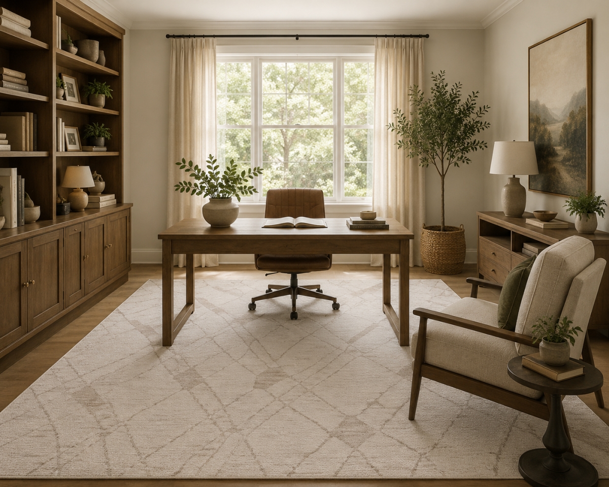 VA-ELI-69-74 6ft x 9ft Rug Elio Soft Bamboo Shoots Pattern Rug
