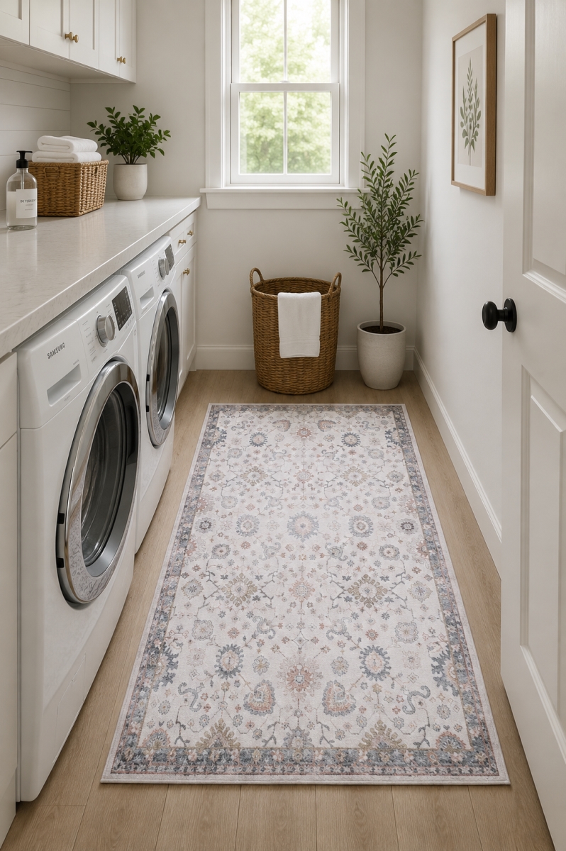 VA-TOU-58-118 5ft x 8ft Rug Touch Multi Floral Pattern Rug