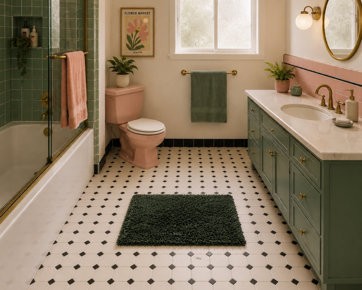 AG-64317 Shaggy - Moss Green Bathmat