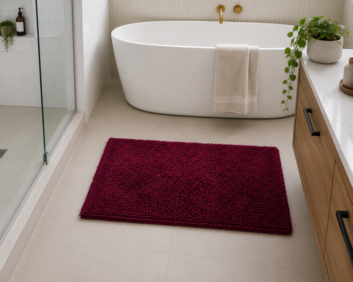AG-64303 Shaggy - Burgundy Bathmat
