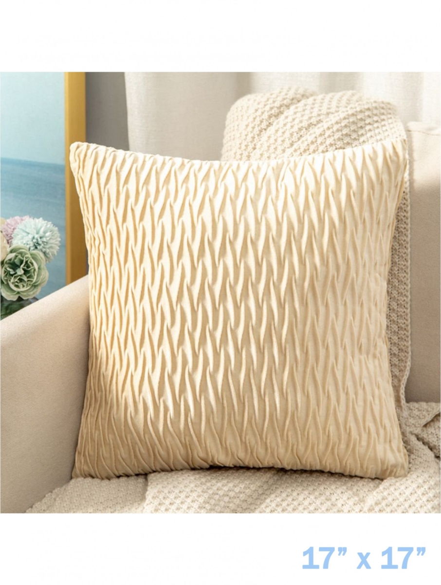 GC-CF10811BEG Classic Beige Wavy Pattern Pillow