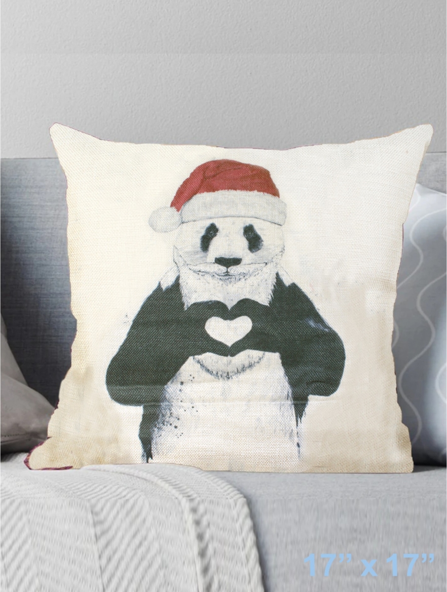 GC-CF1043-02 Panda Sending Love Print Pillow