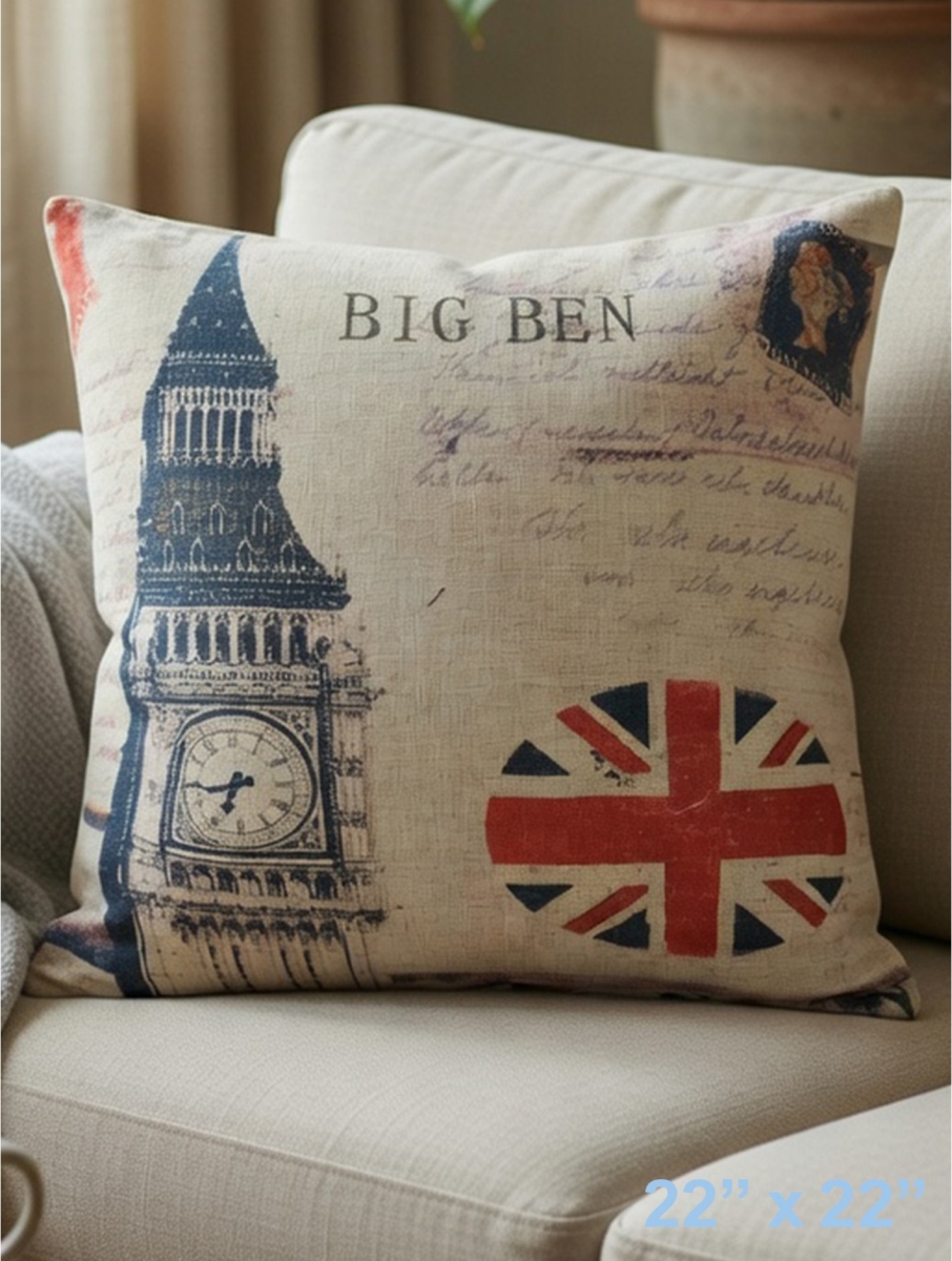 GC-CF1023L-02 Thinking About London Print Pillow