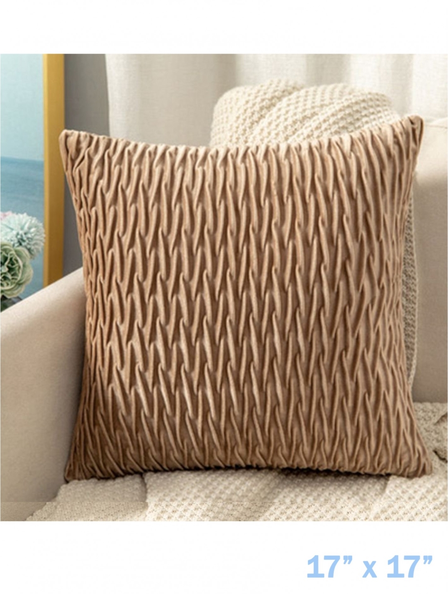 GC-CF10812TUP Classic Taupe Wavy Pattern Pillow