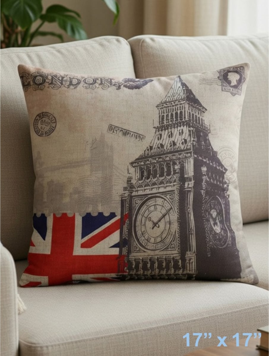 GC-CF1019-03 Thinking Of London Print Pillow